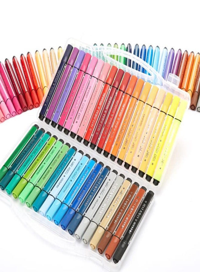 PULSBERY Water Color Pen Set - Washable Colouring Marker Sketch Pens Set for Kids, Sketching Drawing Materials Craft Supplies Birthday Return Gift for Children (48 Piece) - Image 3